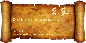 Quitt Zsuzsanna névjegykártya