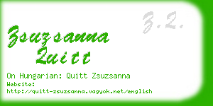zsuzsanna quitt business card